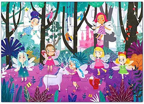 Puzzles for Kids Ages 3-5 Premium 24 Piece Fairy Forest Floor Puzzles for Kids Ages 4-8, Preschool J | Amazon (US)