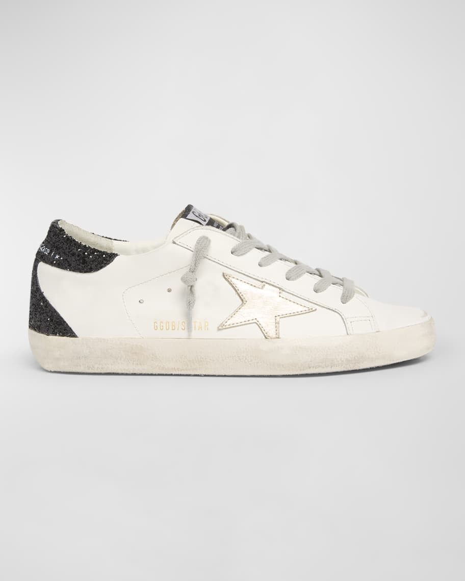 Golden Goose Superstar Glitter Leather Low-Top Sneakers | Neiman Marcus