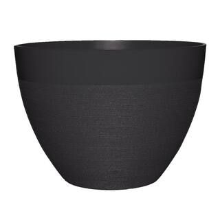 20 in. Decatur Black Resin Planter | The Home Depot