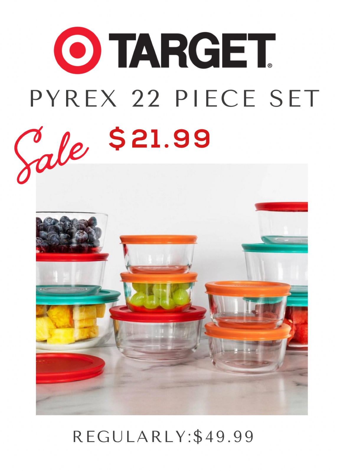 New Target Sale this week! Pyrex Glass Set 56% off, only $21.99  

#LTKhome #LTKCyberweek #LTKsalealert