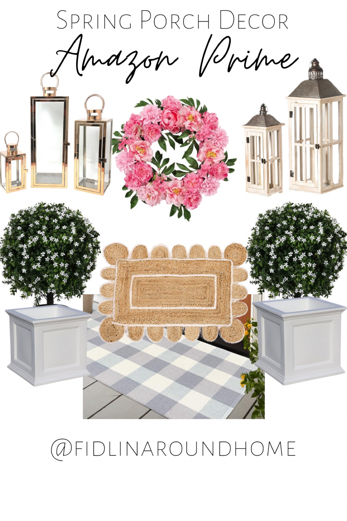 Spring and summer porch decor, doormats, rugs, shrubs, topiary, wreaths, lanterns, planters, etc on Amazon prime!

#LTKSeasonal #LTKhome