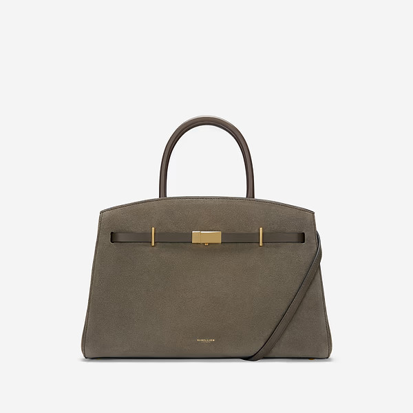 The Midi Hudson | Deep Olive Suede & Deep Olive Smooth | DeMellier | DeMellier