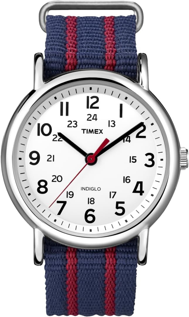 Timex Weekender 38mm Unisex Analog Watch | INDIGLO Backlight | Adjustable Durable Nylon Fabric Sl... | Amazon (US)