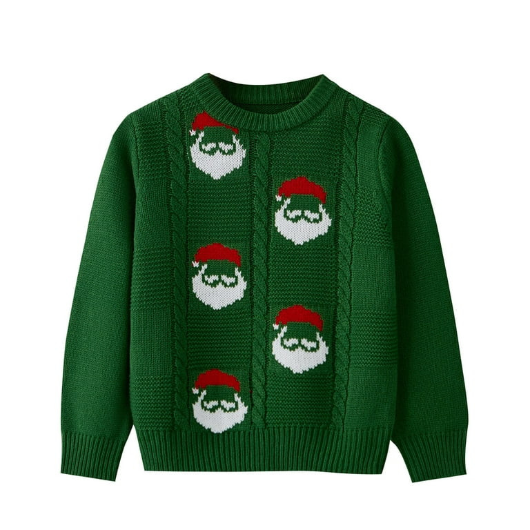 Actgleam Girls Christmas Sweaters Kids Winter Pullover Long Sleeve Knit Sweater Jumper Tops,Green... | Walmart (US)