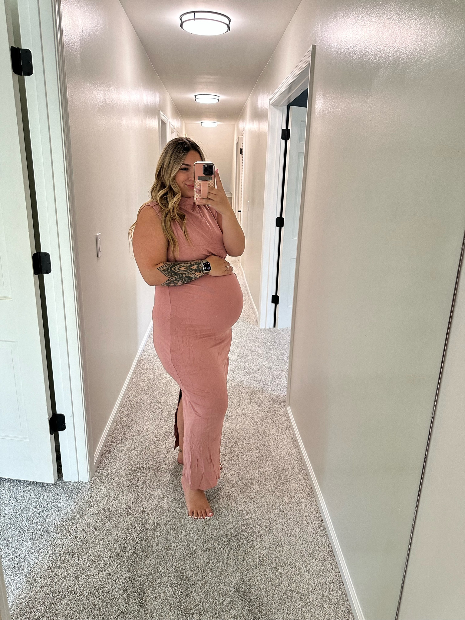 Wedding guest dress outfit inspo for the bump! 

Wearing a size X-Large, could do a large!

#LTKStyleTip #LTKFindsUnder50 #LTKBump