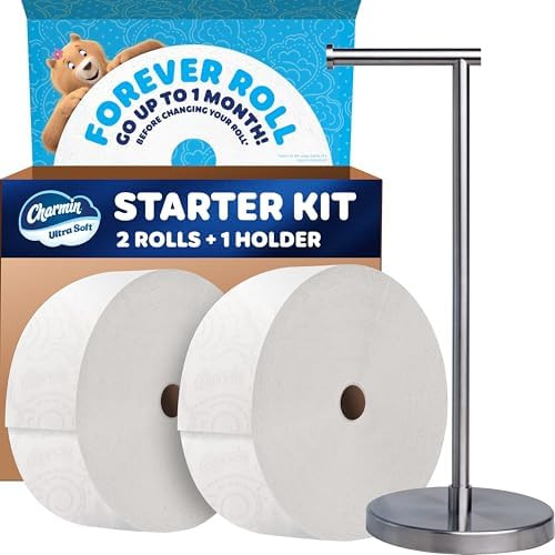 Charmin Toilet Paper Ultra Soft, Forever Roll Starter Kit, 1 Holder, 2 Rolls, 2-ply Bath Tissue | Amazon (US)