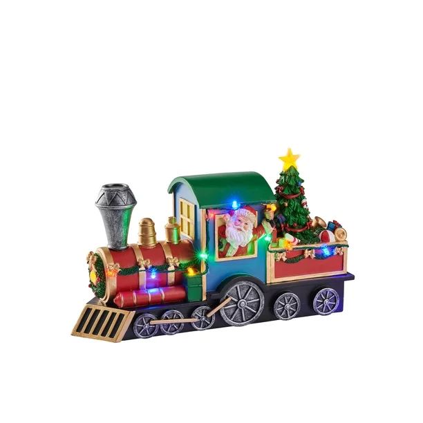 Musical LED Santa Train Table Decor, 7.87' in, by Holiday Time - Walmart.com | Walmart (US)