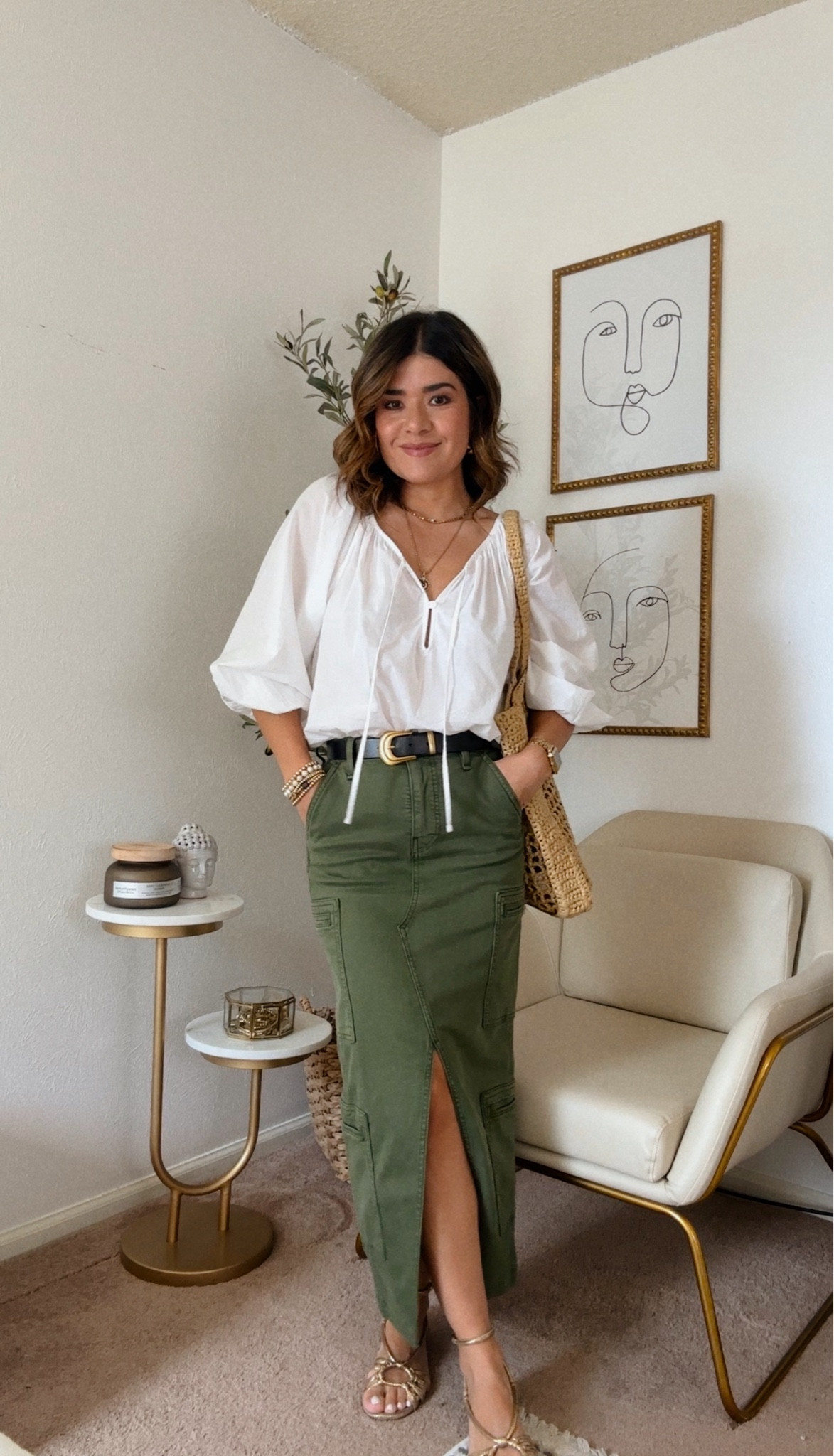 Favorite cargo midi skirt! Use code “carolina25” to get 25% off! 

Linked similar tops! 
Skirt runs tts. I’m wearing size 24

#LTKFindsUnder100 #LTKFindsUnder50 #LTKSeasonal