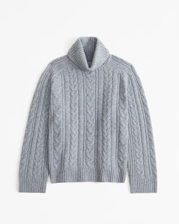Cable Knit Turtleneck Sweater | Abercrombie & Fitch (US)