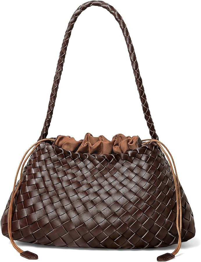 Woven Purse Bag for Women,Underarm Hobo Shoulder Bag Handbag Tote | Amazon (US)