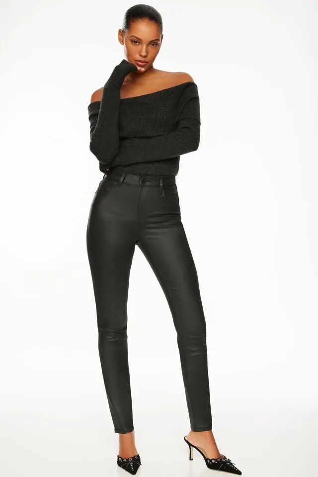 Kate Coated Skinny Jeans | Dynamite Clothing