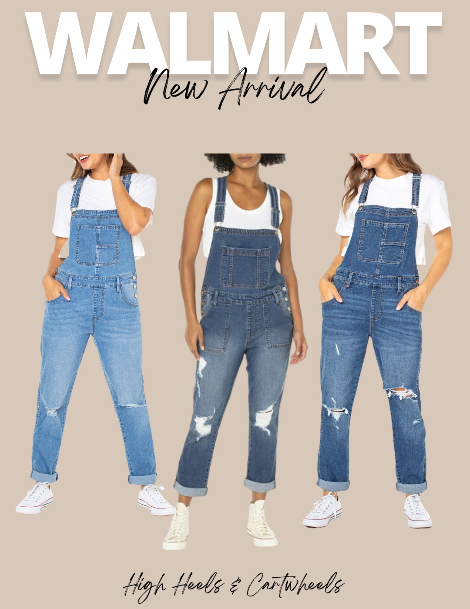 New denim overalls from Walmart! 

#LTKunder50 #LTKstyletip