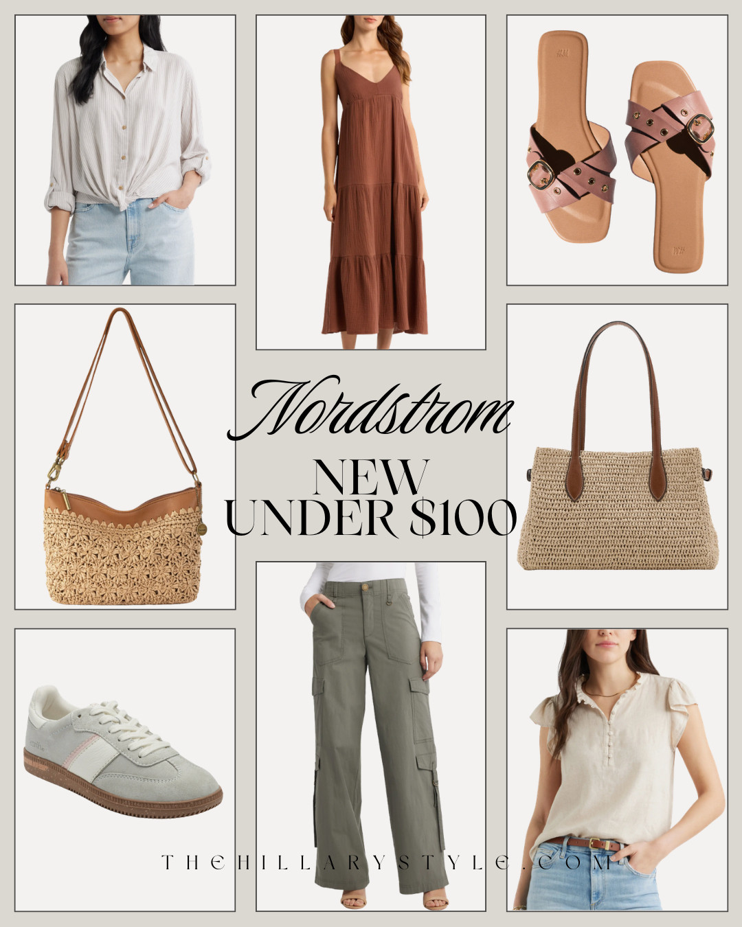 Nordstrom New Arrivals Under $100

Refresh your wardrobe with these affordable Nordstrom finds perfect for your next getaway. This collection features effortless spring break style, including a breezy tiered maxi dress, olive cargo pants, and elevated neutral basics. Complete your look with on-trend straw handbags and versatile footwear that blend comfort with quiet luxury. These pieces are ideal for building a chic, minimalist capsule wardrobe without breaking the bank. 

 #TheHillaryStyle #NordstromFinds #SpringBreakStyle #QuietLuxury #AffordableFashion #MinimalistWardrobe #NordstromHaul #VacationOutfits #NeutralAesthetic #SpringStyle #LTKUnder100 #PinterestFashion 

#LTKootd #LTKSeasonal #LTKOver40