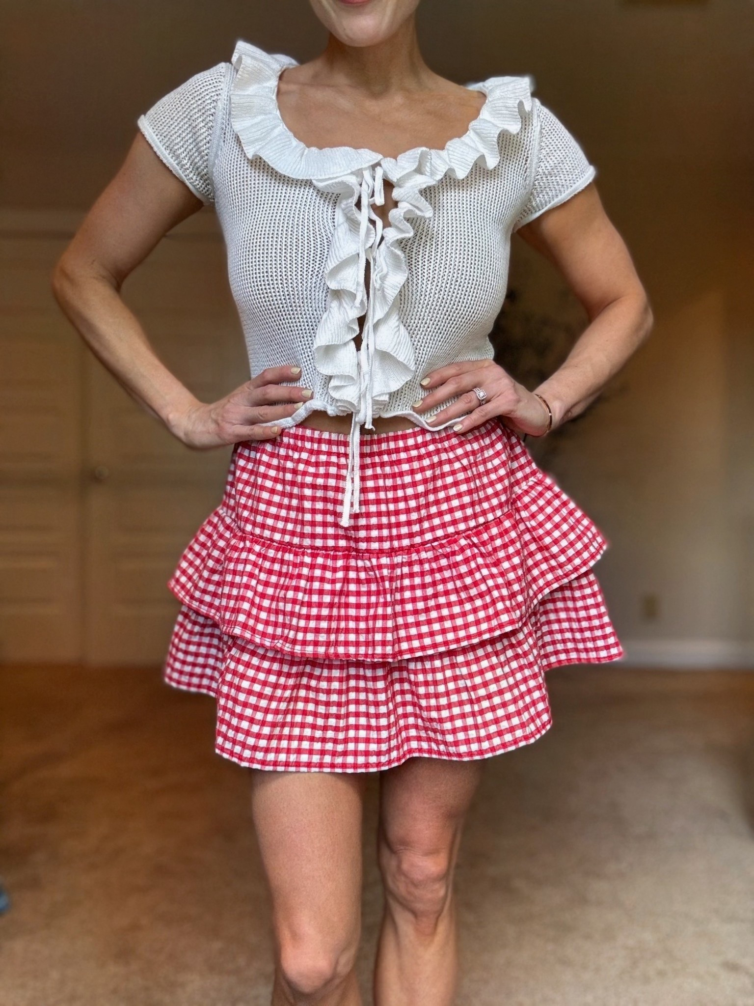 #target ruffle skort, can’t go wrong. And the shirt is so versatile. Size small in both ❤️🤍

#LTKStyleTip #LTKFindsUnder50 #LTKSummerEdit