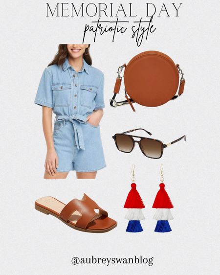 Memorial Day-Patriotic Style! 🎇

Memorial Day outfit, Target finds, A New Day sandals, tassel earrings, womens sunglasses, round shoulder bag 