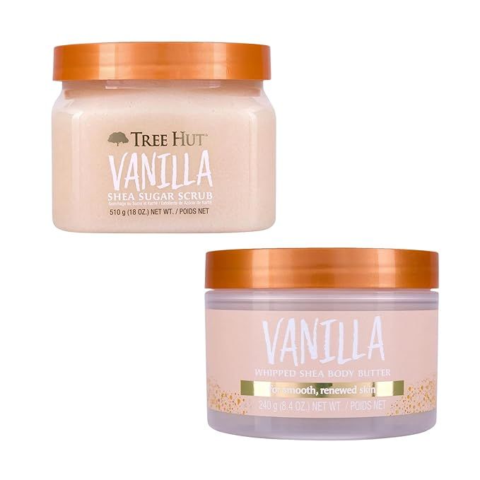 Tree Hut Vanilla Shea Sugar Scrub Bundled With Whipped Body Butter, New Scent Gift Set 2023, 26.4... | Amazon (US)