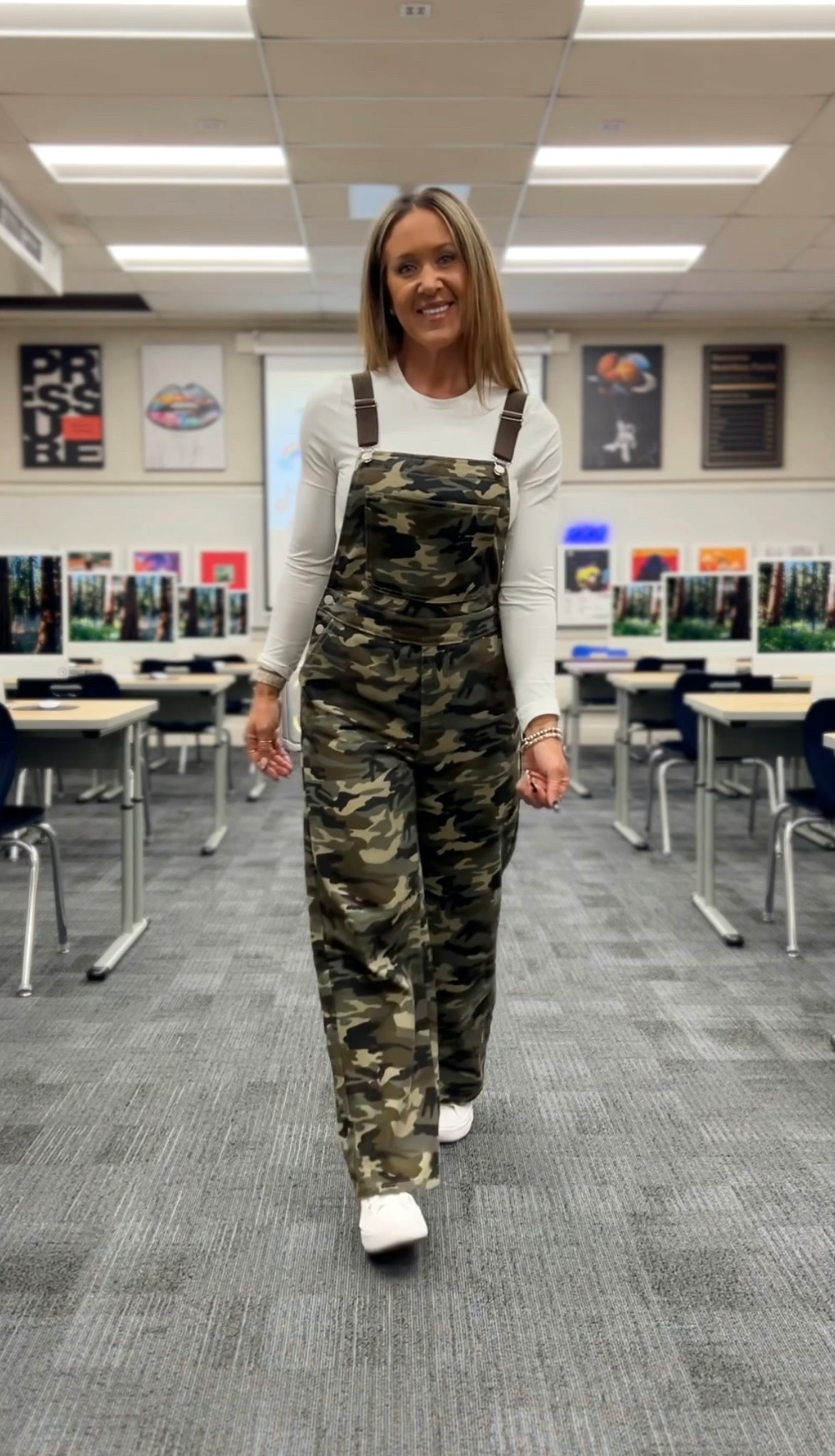 Lunch break fit check! Amazon Long sleeve top $9 | Amazon Overalls $47 (come in leopard too).
Wearing a small in both 😘

#LTKgrwm #LTKWorkwear #LTKootd