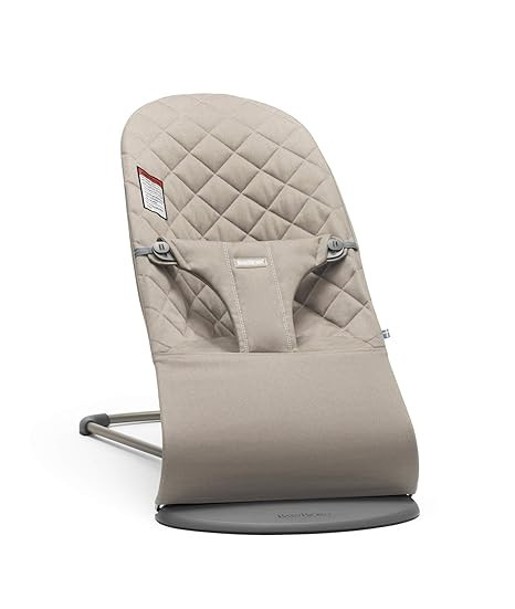 BabyBjörn Bouncer Bliss, Sand Gray, Cotton | 2-in-1 Adjustable Baby Bouncer Seat and Toddler Cha... | Amazon (US)