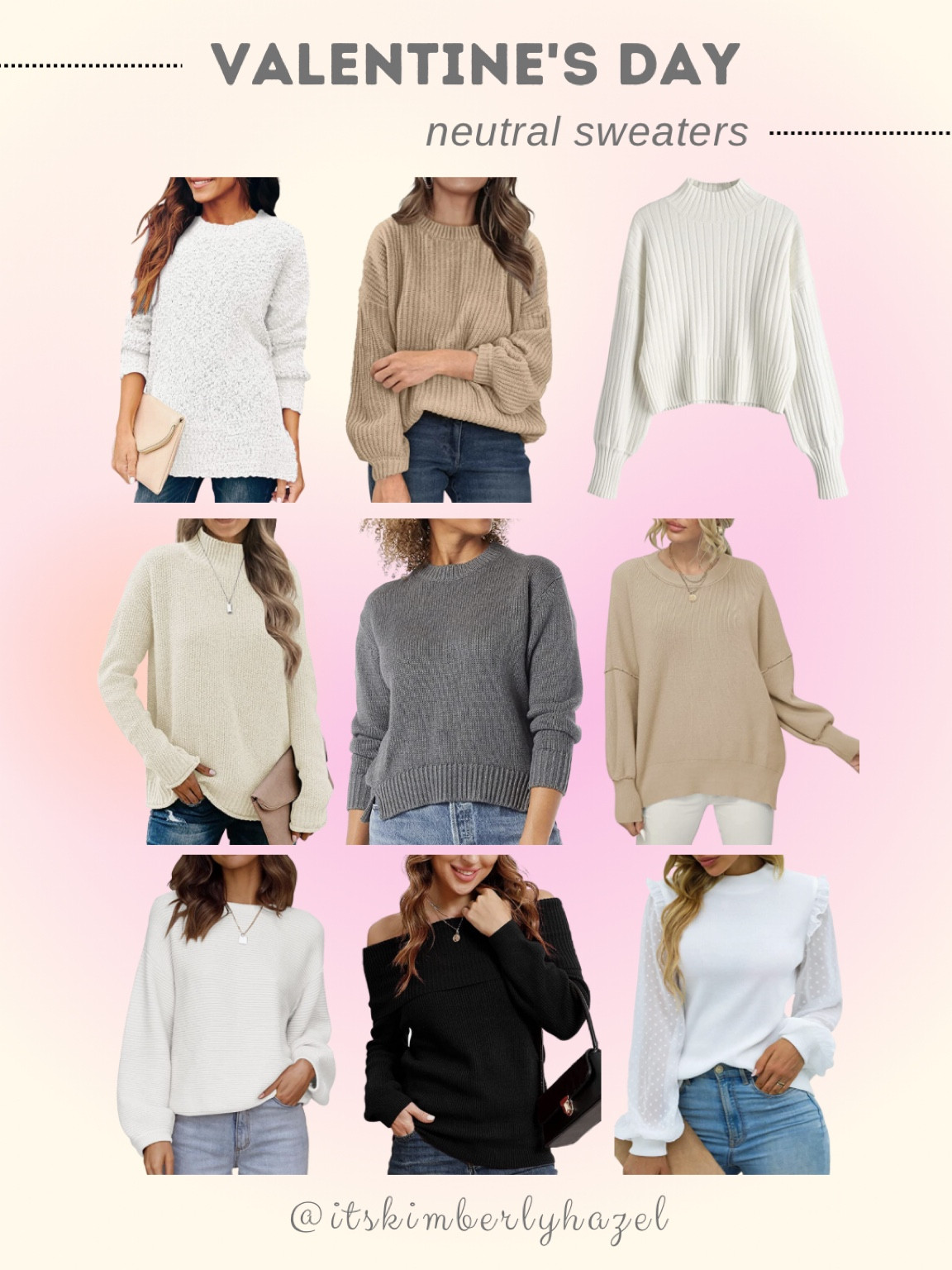 Valentine’s Day sweaters! Perfect for the office, girls night, date night! #valentinesday #valentinesdayoutfit

#LTKworkwear #LTKSeasonal