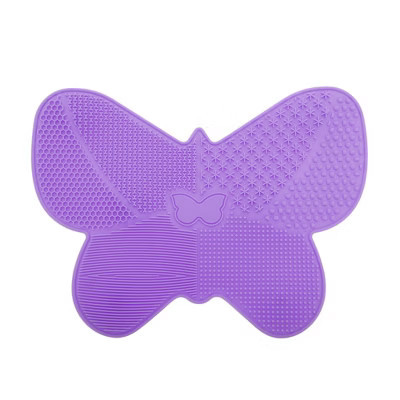 Unique Bargains Butterfly Makeup Brush Cleaning Mat Purple 1 Pc | Target