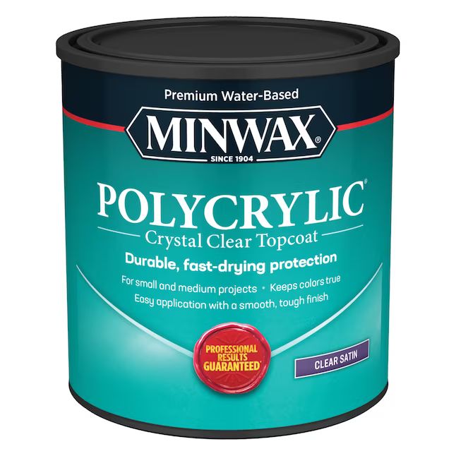 Minwax Polycrylic Clear Satin Water-based Polyurethane (1-quart) | Lowe's