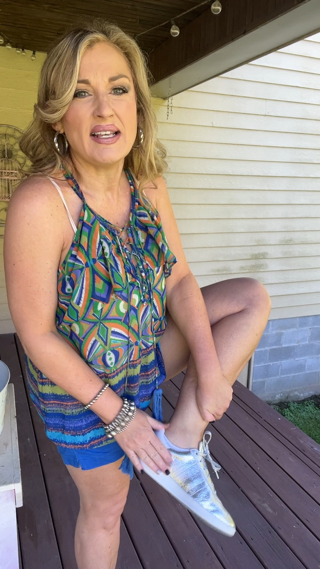 Metallic silver sneakers 

#LTKShoeCrush #LTKActive #LTKStyleTip