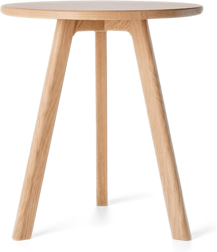 Raico Round Side Table 100% Solid Wood Occasional Table Minimal Scandinavian End Table for Living... | Amazon (US)