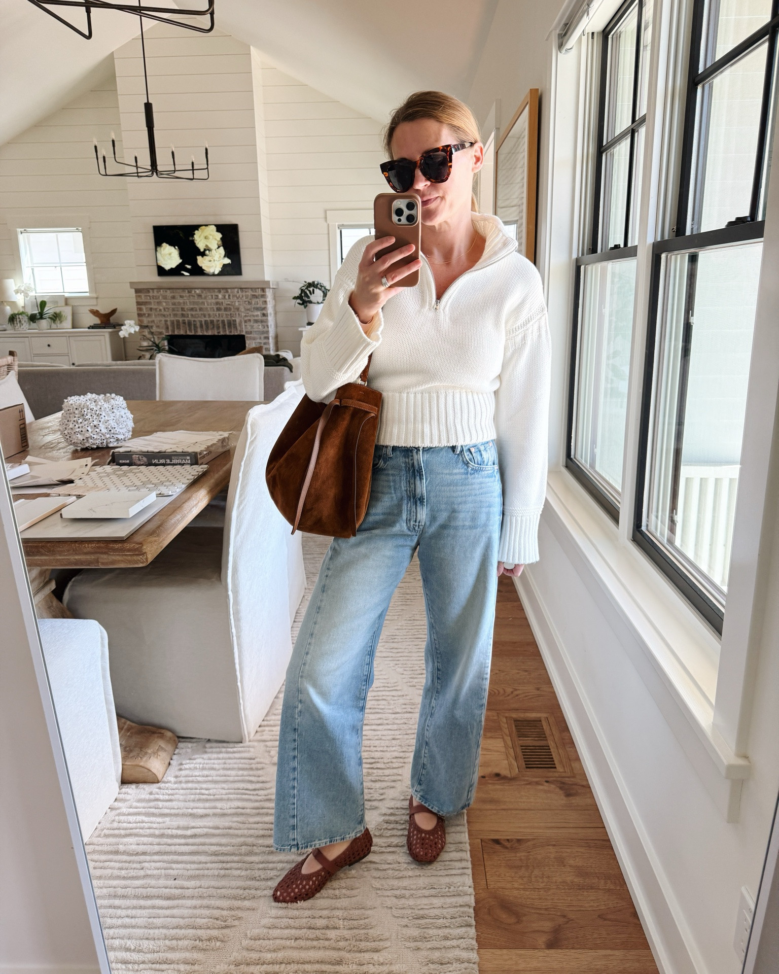 Jeans I went up a size to 26
Top size small

#LTKdayinmylife #LTKgrwm #LTKootd
