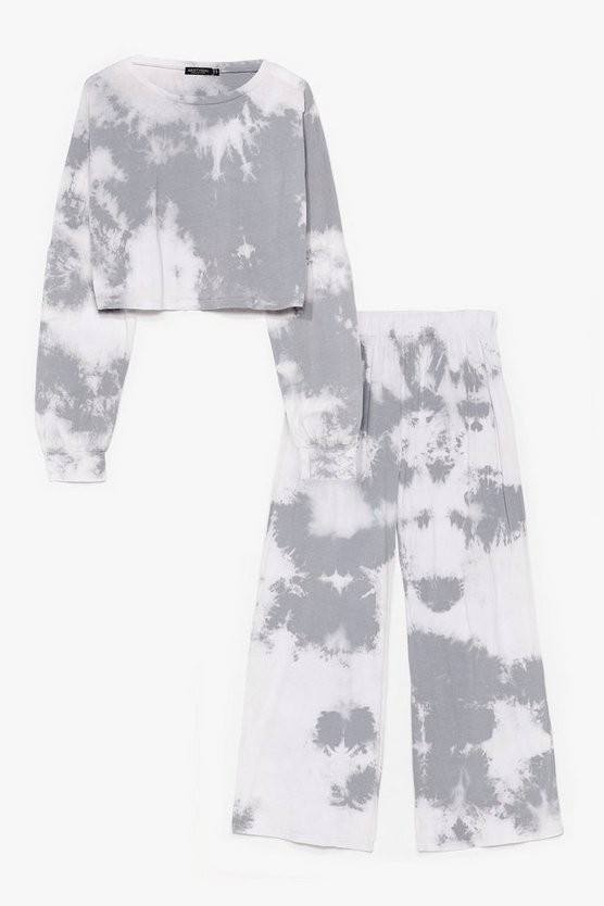 Good Vibes Only Tie Dye Wide-Leg Pants Set | NastyGal (US & CA)