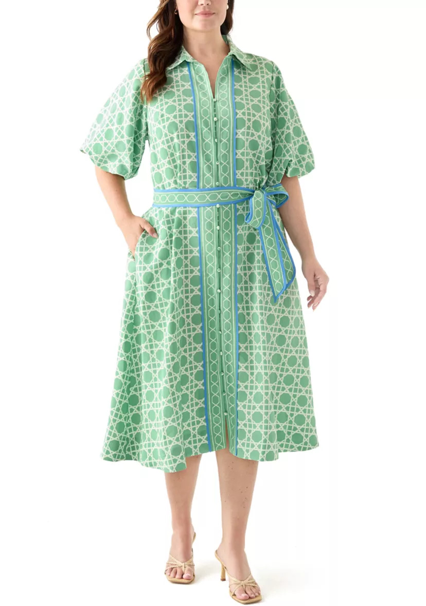 Crown & Ivy™Plus Size Puff Sleeve Printed Maxi Dress | Belk