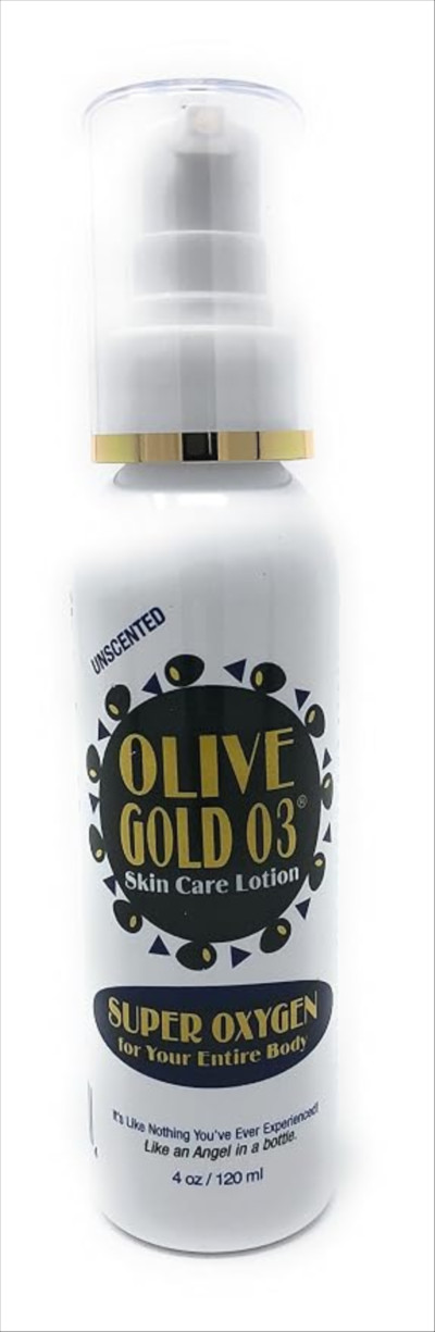 Olive Gold O3 Skin Care Lotion - Ozonated Olive Oil Super Oxygen (4oz)