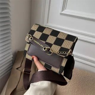 Checker Print Flap Crossbody Bag | YesStyle Global