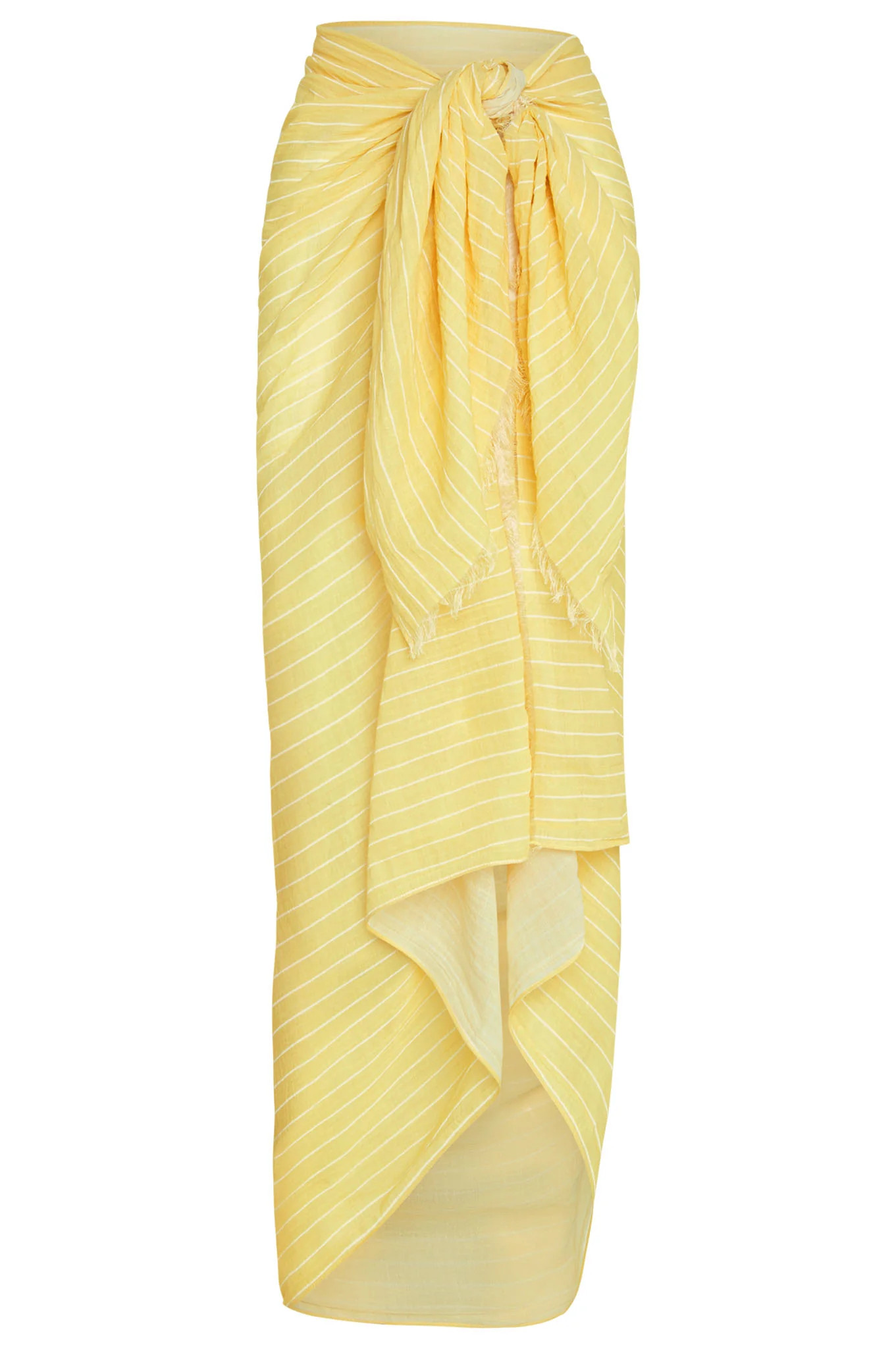 St. Tropez Sarong - Meyer Stripe Crinkle Linen | Monday Swimwear