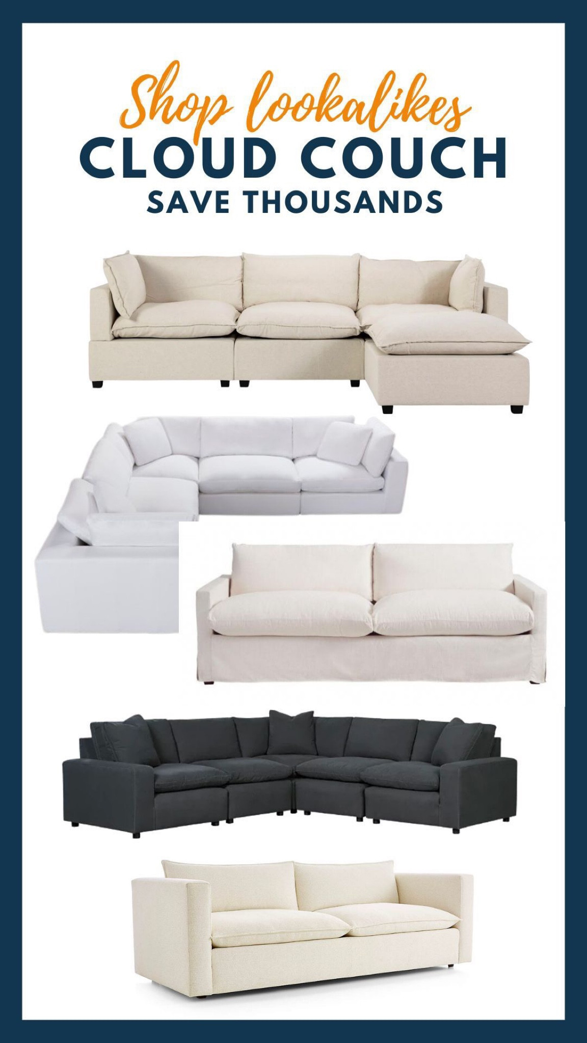 Shop the best Restoration Hardware Cloud Couch dupes!

#LTKstyletip #LTKhome