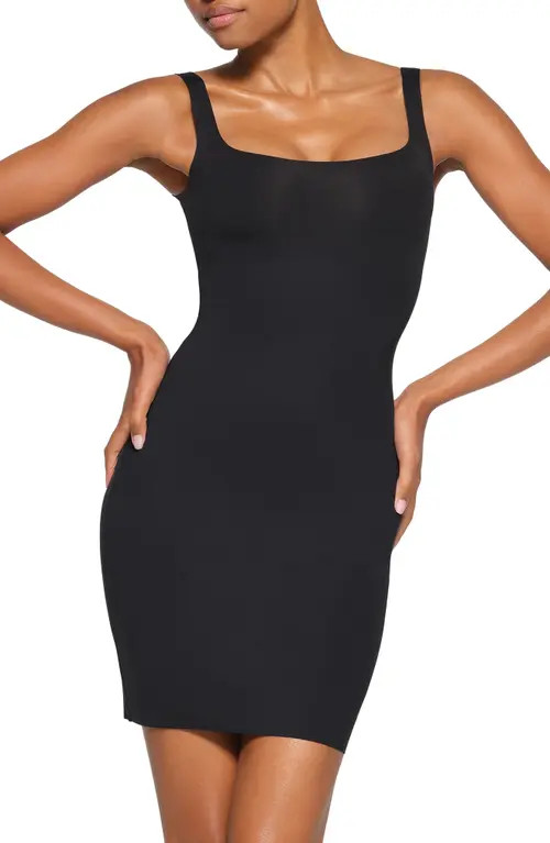 SKIMS Scoop Neck Tank Dress in Onyx at Nordstrom, Size 3X | Nordstrom