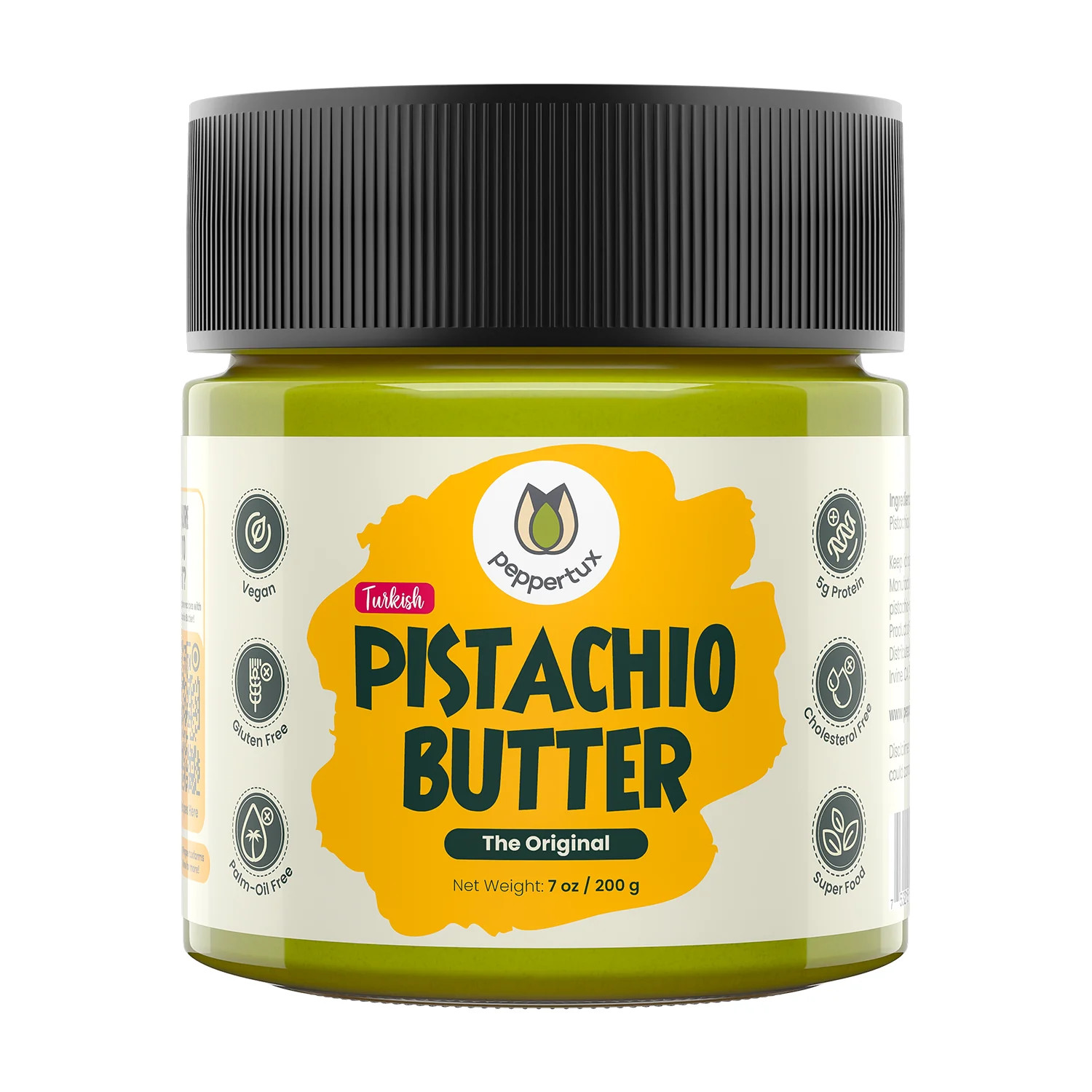 Turkish Lightly Sweetened Pistachio Butter - Peppertux Farms | Peppertux