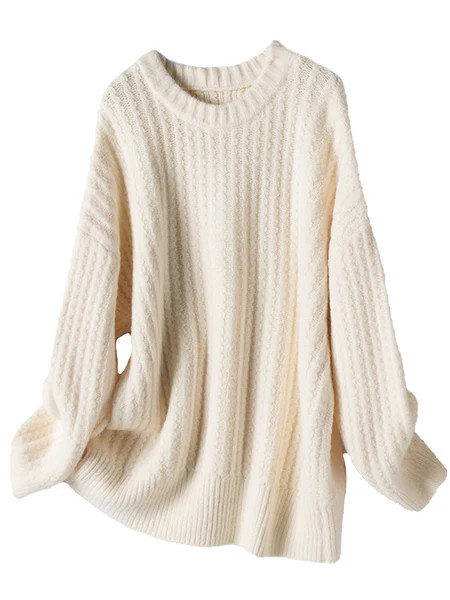 'Selah' Crewneck Cable Knit Sweater | Goodnight Macaroon