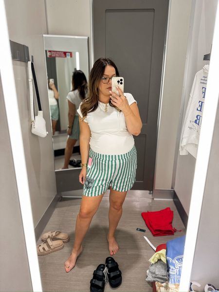 🎯 TARGET TRY ON // Size XL shorts - A tad sheer / size large maternity top from Abercrombie 

Follow my shop @kelsiekristine on the @shop.LTK app to shop this post and get my exclusive app-only content!

#LTKstyletip #LTKfindsunder50 #LTKbump