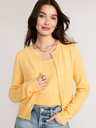 Cropped Cozy-Knit Cardigan for Women | Old Navy (US)