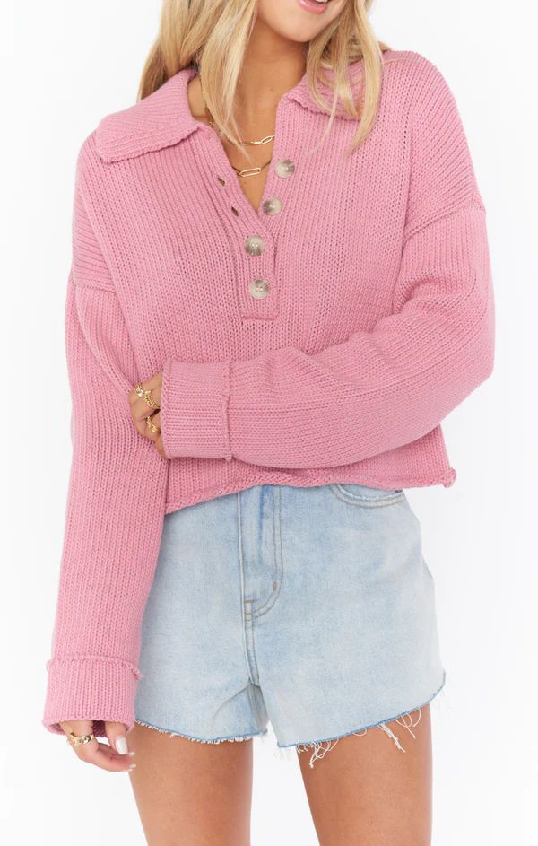 Crawford Collared Sweater ~ Pink Knit | Show Me Your Mumu