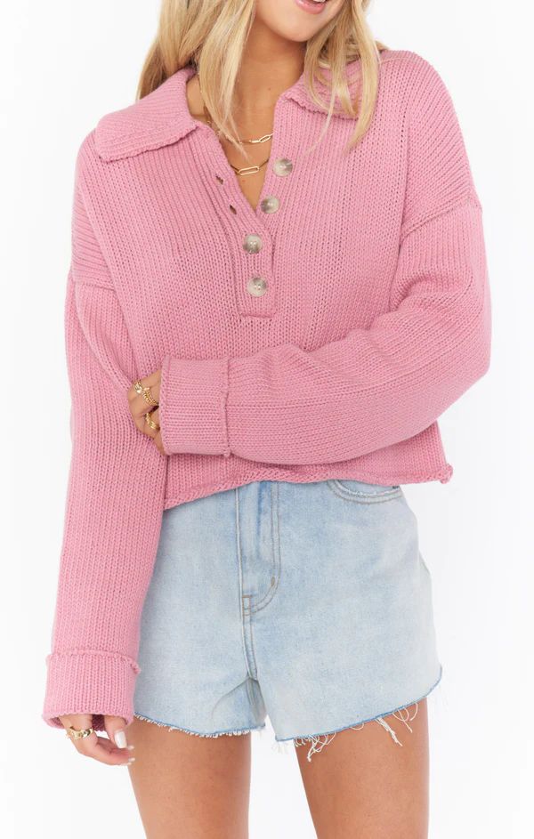 Crawford Collared Sweater ~ Pink Knit | Show Me Your Mumu