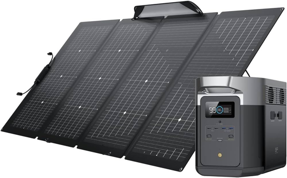 EF ECOFLOW Solar Generator DELTA Max (2000) 2016Wh with 220W Solar Panel, 6 X 2400W (5000W Surge)... | Amazon (US)
