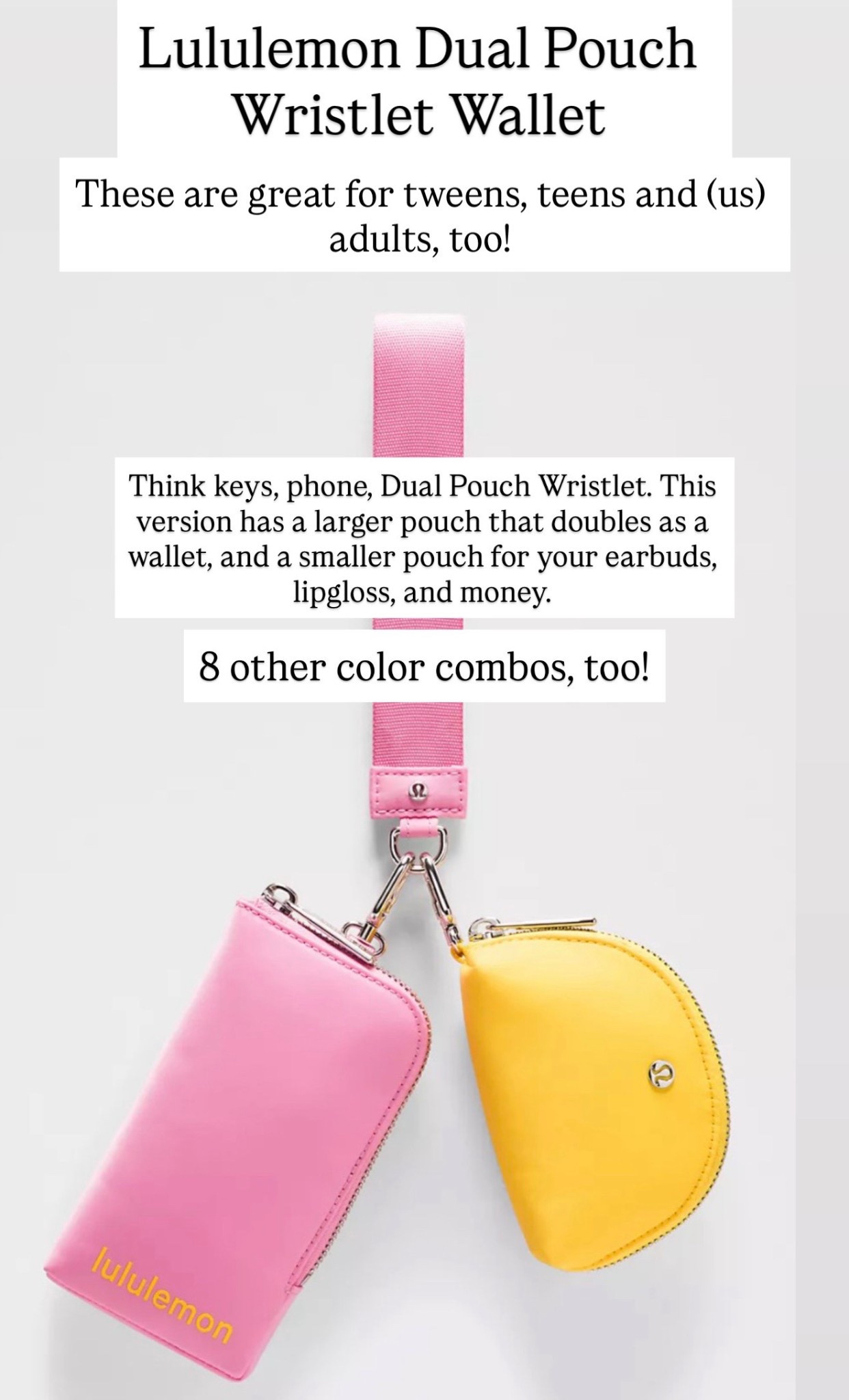 I love these Lululemon wristlets. 

#LTKMothersDay #LTKootd