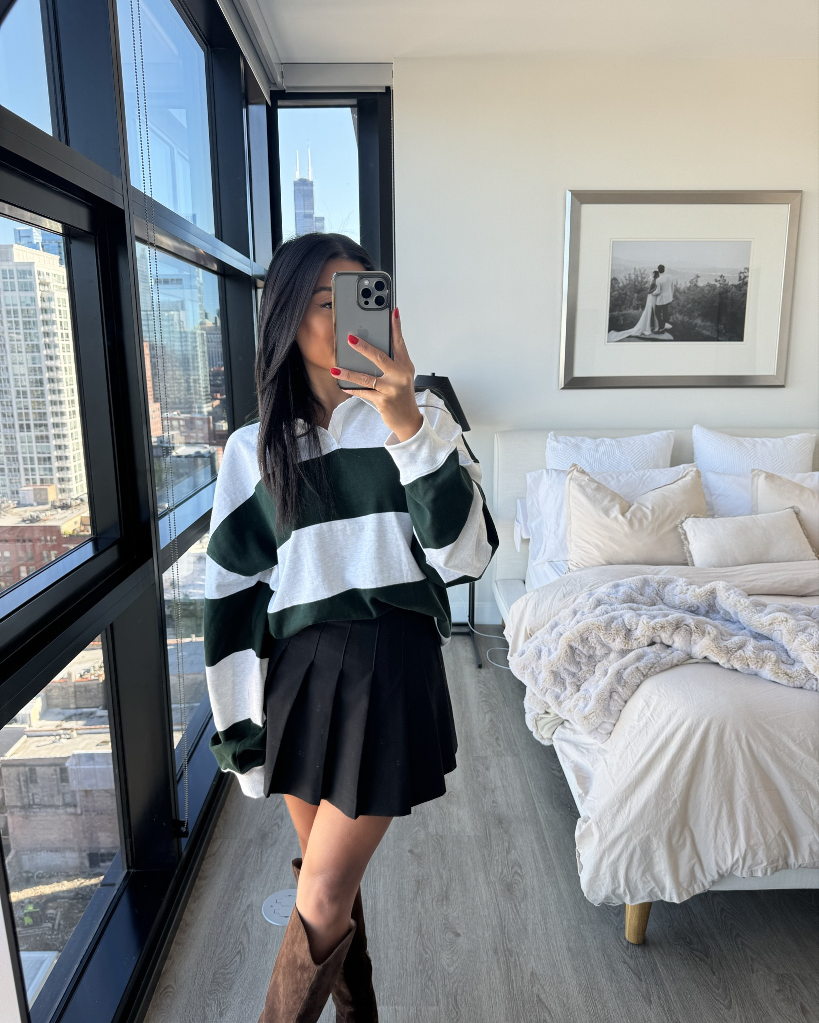 Aritzia rugby polo with pleated skirt for the fall 🍁🍂

#LTKStyleTip #LTKSeasonal #LTKFindsUnder100