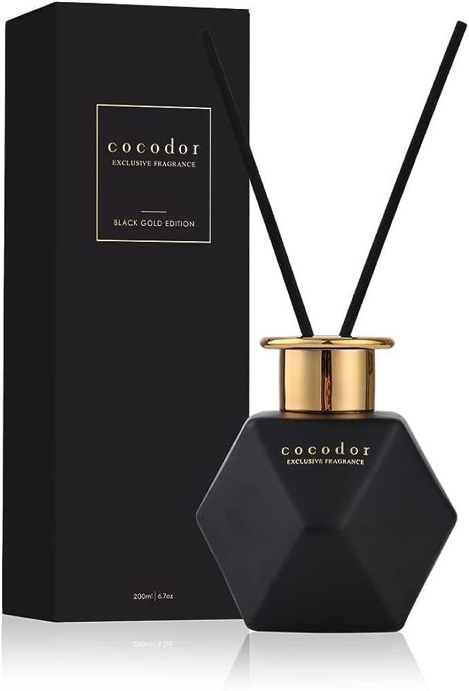 COCODOR Black Golden Reed Diffuser/Balsam & Cedar/6.7oz(200ml)/Home Decor & Office Decor, Fragran... | Amazon (US)
