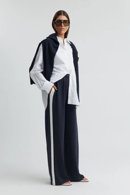 Side Panel Pant (Navy with Ivory) | Legoe Heritage Maternity APAC