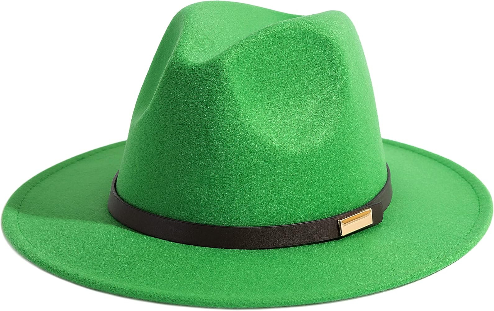 Gossifan Fedora Hats for Men Wide Brim Panama Hat with Classic Belt | Amazon (US)