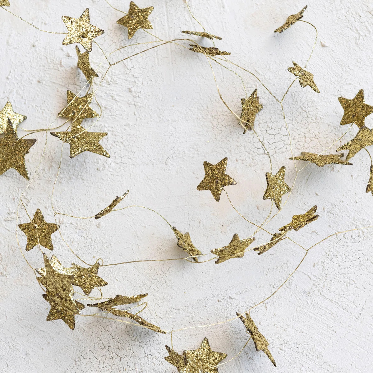 Decorative Glitter Paper Star Garland | Wayfair North America