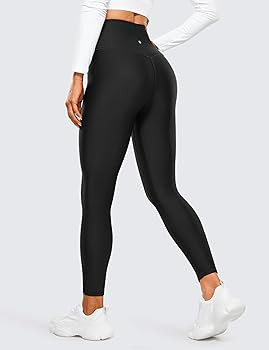 CRZ YOGA Fleece Lined Leggings 25'' - Thermal Casual Lounge Workout Womens Yoga High Waisted Pant... | Amazon (US)