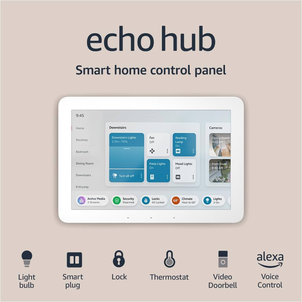 Amazon Echo Hub | 8” smart home control panel with Alexa | Compatible with thousands of devices | Amazon (US)
